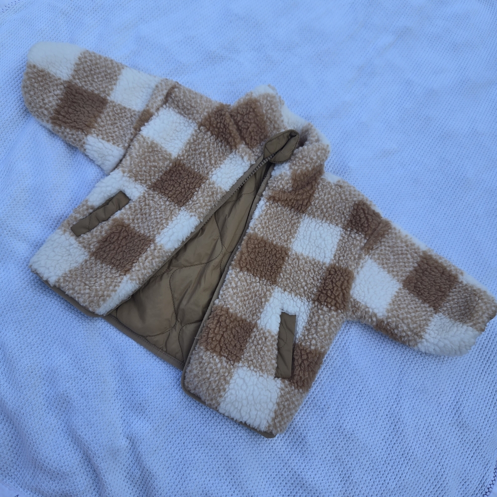 Cozy Checkered Sherpa Jacket